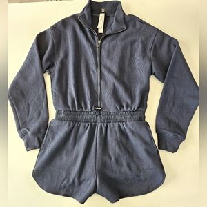 Victoria’s Secret | long sleeve | romper | navy blue | women's small | NWT